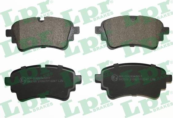 LPR 05P2247 - Brake Pad Set, disc brake autospares.lv