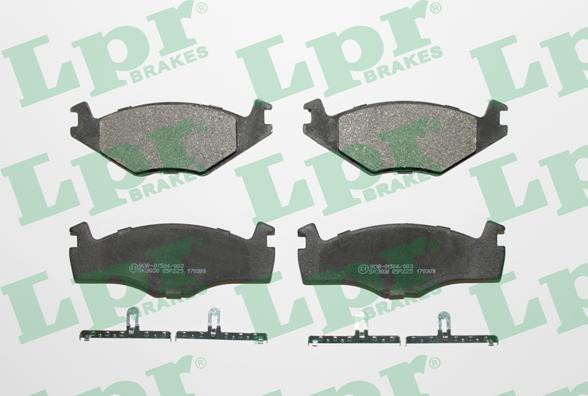 LPR 05P225 - Brake Pad Set, disc brake autospares.lv