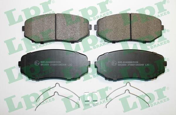 LPR 05P2208 - Brake Pad Set, disc brake autospares.lv