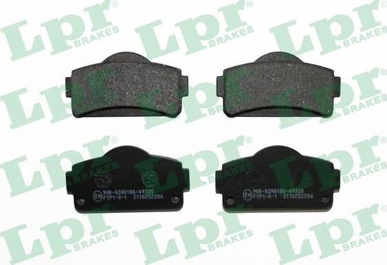 LPR 05P2286 - Brake Pad Set, disc brake autospares.lv