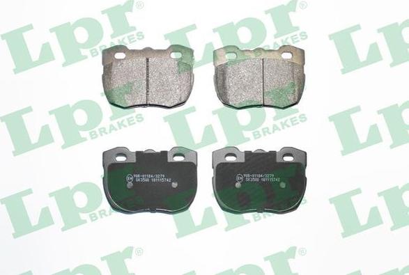 LPR 05P742 - Brake Pad Set, disc brake autospares.lv