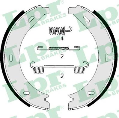 LPR 08740 - Brake Shoe Set, parking brake autospares.lv