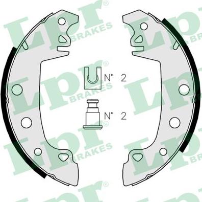 LPR 02850 - Brake Shoe Set autospares.lv