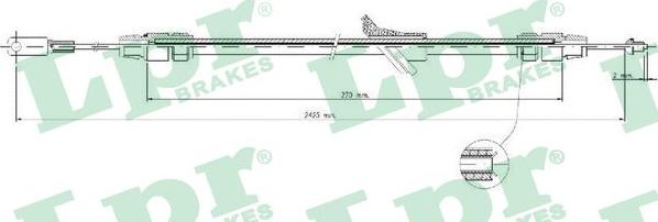 LPR C0982B - Cable, parking brake autospares.lv