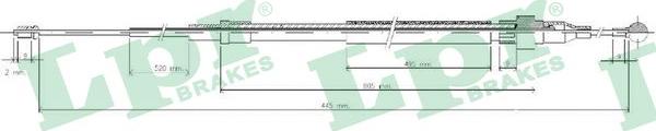 LPR C0938B - Cable, parking brake autospares.lv