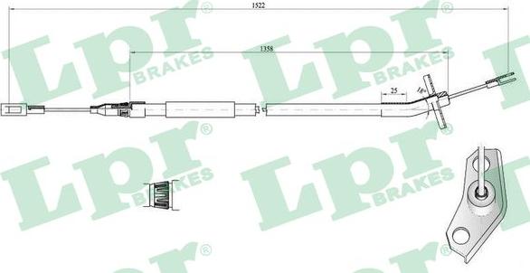 LPR C0445B - Cable, parking brake autospares.lv