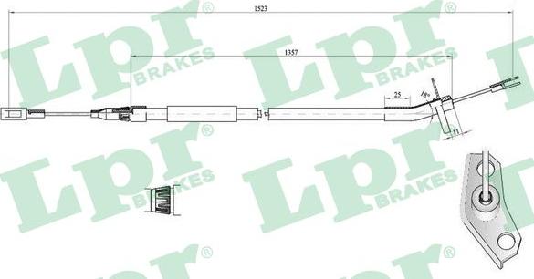 LPR C0446B - Cable, parking brake autospares.lv