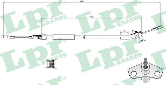 LPR C0442B - Cable, parking brake autospares.lv