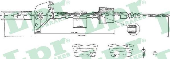 LPR C0424C - Clutch Cable autospares.lv