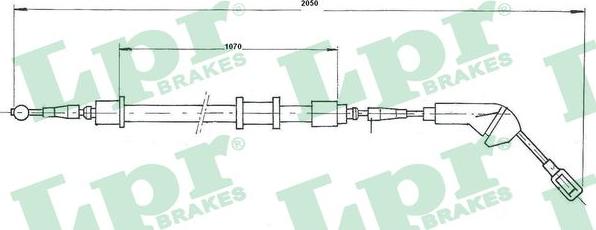 LPR C0582B - Cable, parking brake autospares.lv