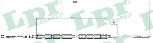 LPR C0657B - Cable, parking brake autospares.lv