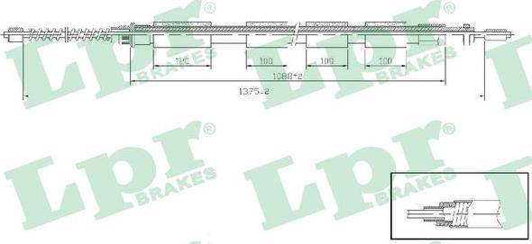 LPR C0610B - Cable, parking brake autospares.lv