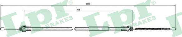 LPR C0611B - Cable, parking brake autospares.lv