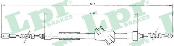 LPR C0044B - Cable, parking brake autospares.lv