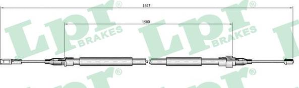 LPR C0057B - Cable, parking brake autospares.lv