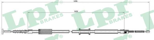 LPR C0015B - Cable, parking brake autospares.lv