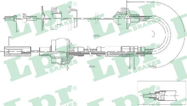 LPR C0012C - Clutch Cable autospares.lv