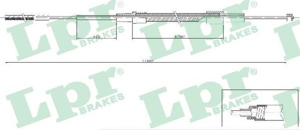 LPR C0078B - Cable, parking brake autospares.lv