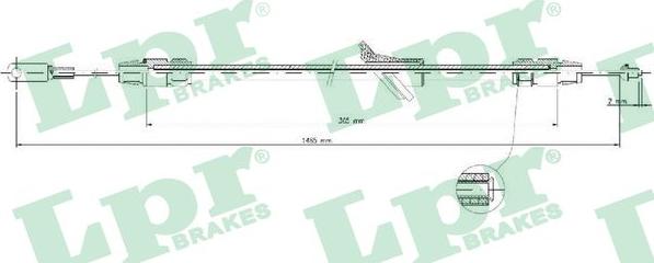 LPR C0140B - Cable, parking brake autospares.lv