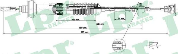 LPR C0156C - Clutch Cable autospares.lv