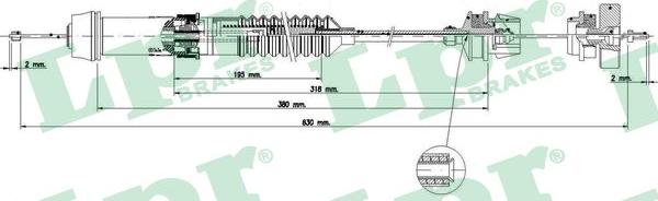 LPR C0162C - Clutch Cable autospares.lv