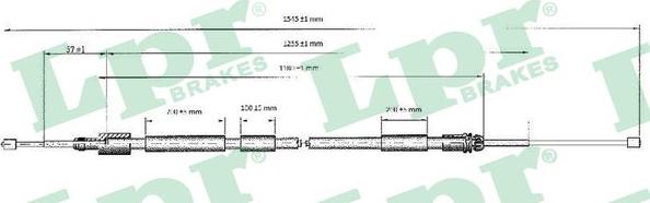 LPR C0117B - Cable, parking brake autospares.lv