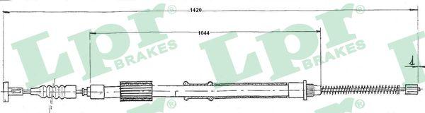 LPR C0185B - Cable, parking brake autospares.lv