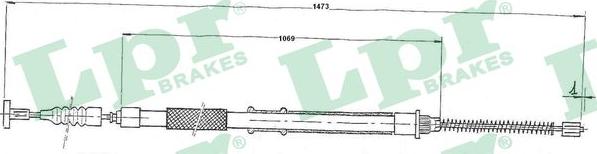 LPR C0186B - Cable, parking brake autospares.lv