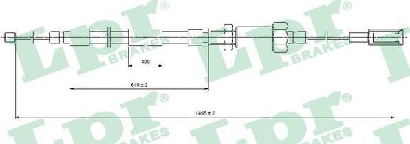 LPR C0131B - Cable, parking brake autospares.lv