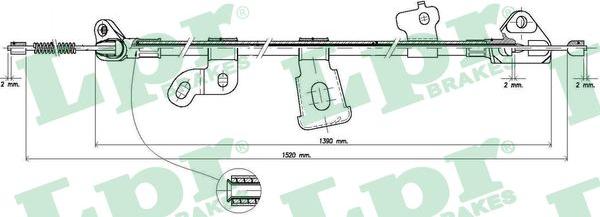 LPR C0893B - Cable, parking brake autospares.lv