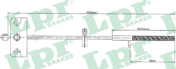 LPR C0840B - Cable, parking brake autospares.lv