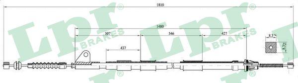 LPR C0851B - Cable, parking brake autospares.lv