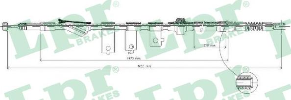 LPR C0311B - Cable, parking brake autospares.lv