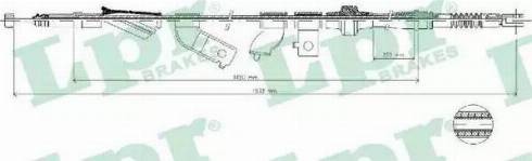 LPR C0312B - Cable, parking brake autospares.lv