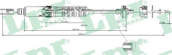 LPR C0339C - Clutch Cable autospares.lv