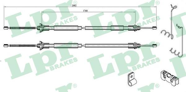 LPR C0282B - Cable, parking brake autospares.lv