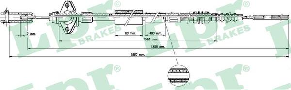 LPR C0231C - Clutch Cable autospares.lv