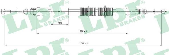 LPR C1028B - Cable, parking brake autospares.lv