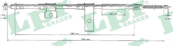 LPR C1189B - Cable, parking brake autospares.lv