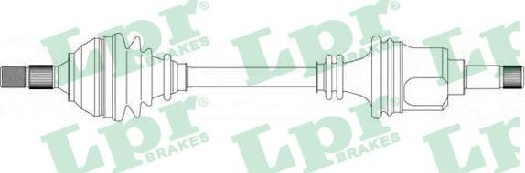 LPR DS38043 - Drive Shaft autospares.lv