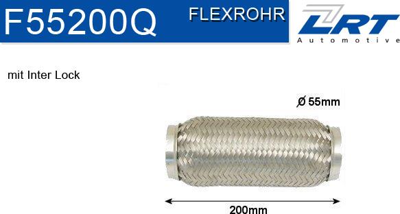 LRT F55200Q - Flex Hose, exhaust system autospares.lv