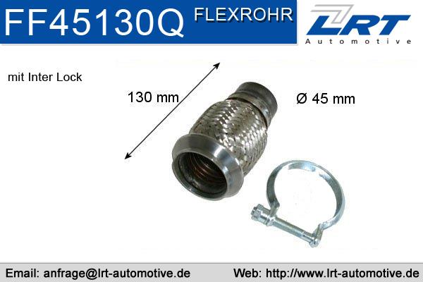 LRT FF45130Q - Repair Pipe, catalytic converter autospares.lv