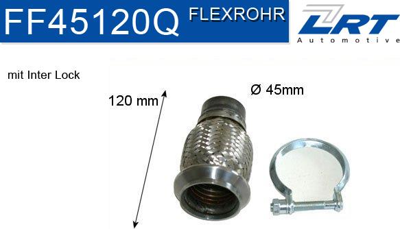 LRT FF45120Q - Repair Pipe, catalytic converter autospares.lv