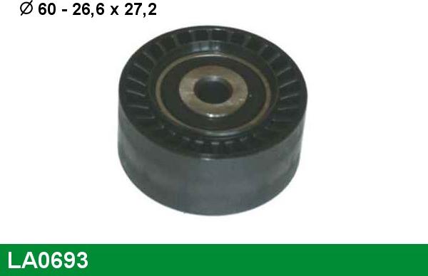 LUCAS LA0693 - Pulley, v-ribbed belt autospares.lv