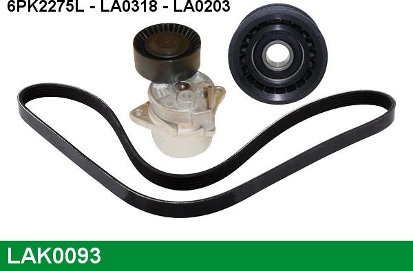 LUCAS LAK0093 - V-Ribbed Belt Set autospares.lv