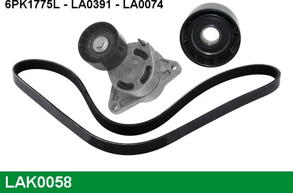 LUCAS LAK0058 - V-Ribbed Belt Set autospares.lv