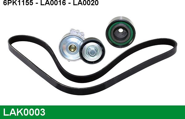 LUCAS LAK0003 - V-Ribbed Belt Set autospares.lv