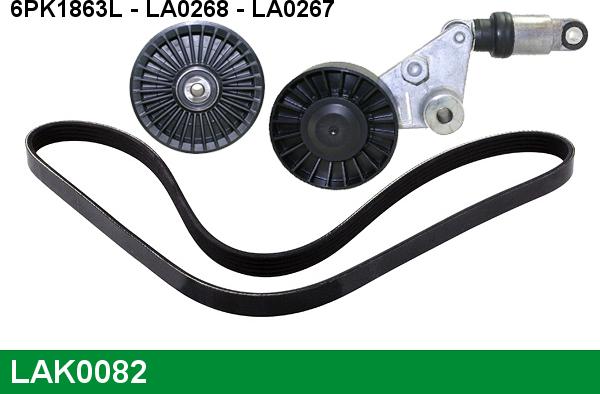 LUCAS LAK0082 - V-Ribbed Belt Set autospares.lv