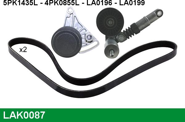 LUCAS LAK0087 - V-Ribbed Belt Set autospares.lv