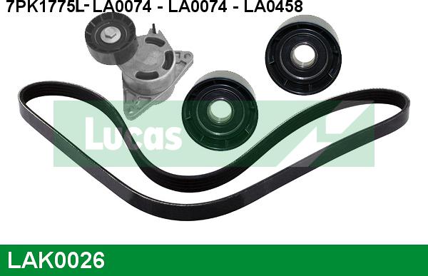 LUCAS LAK0026 - V-Ribbed Belt Set autospares.lv